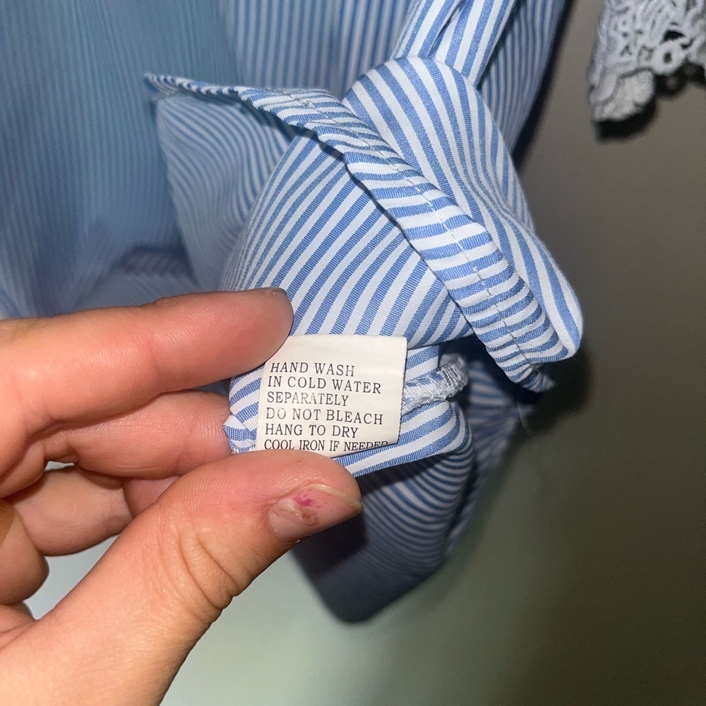 Kontrol Contemporary Striped Off the Shoulder Top - Picture 3 of 8